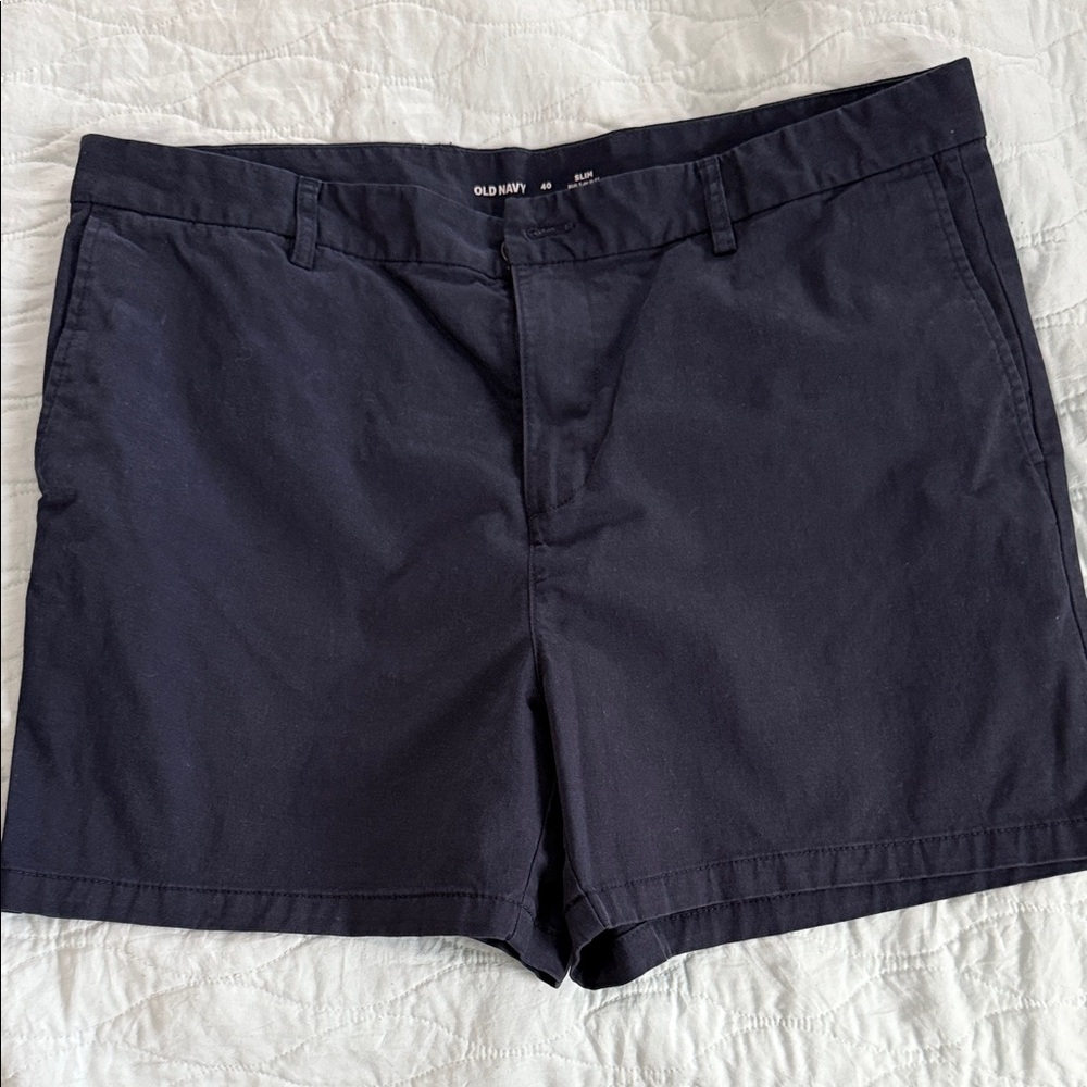 Old Navy Men's Flat Front Shorts - Navy Blue